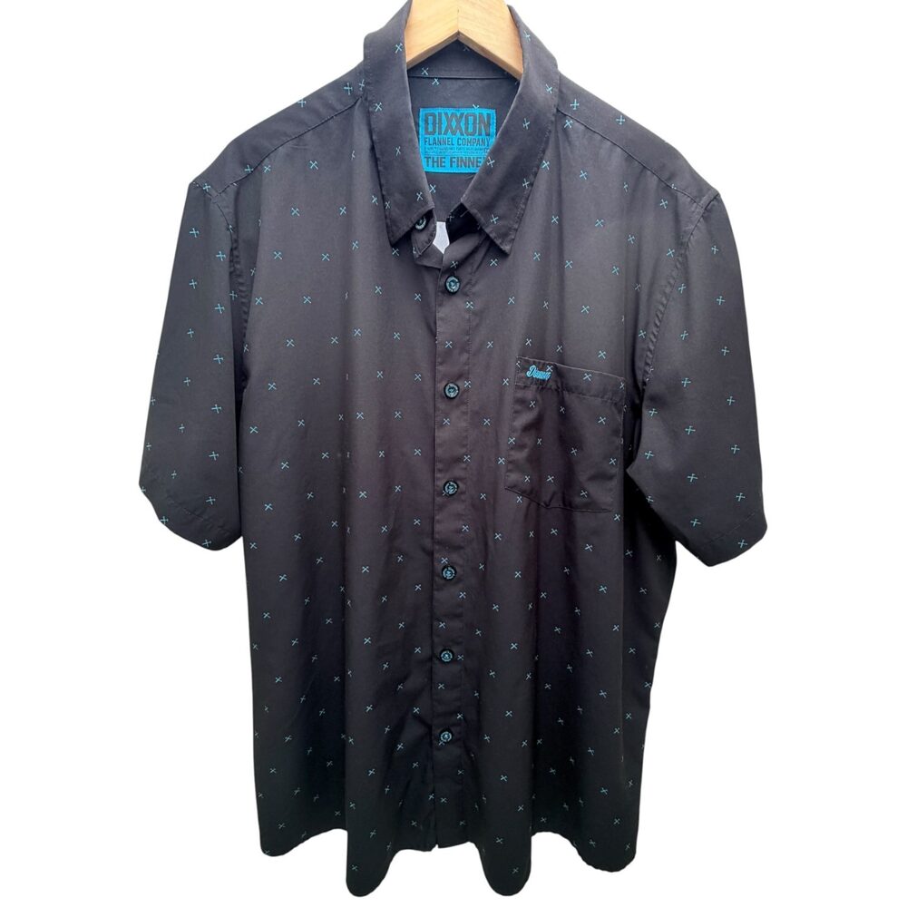 Dixxon Flannel Company Black The Finney Button-Up Polyester Men's 2X